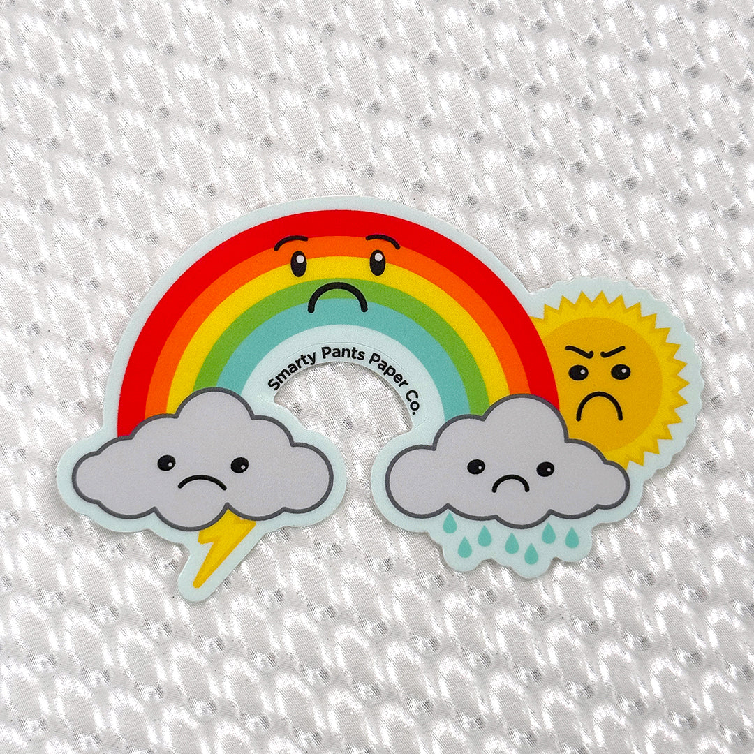 Sad Rainbow Sticker