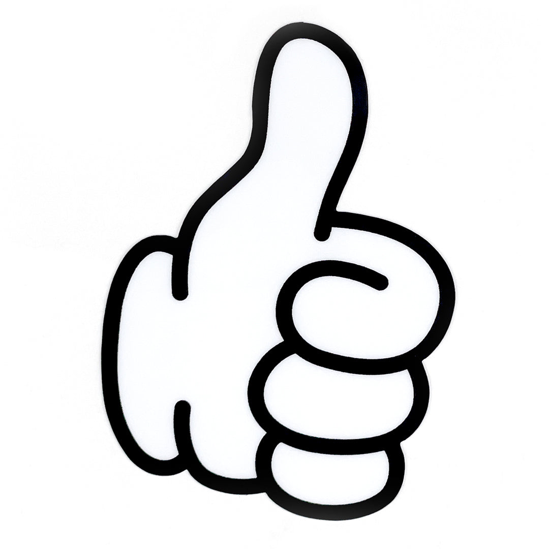 Thumbs Up (or Down!) Waterproof Vinyl Sticker