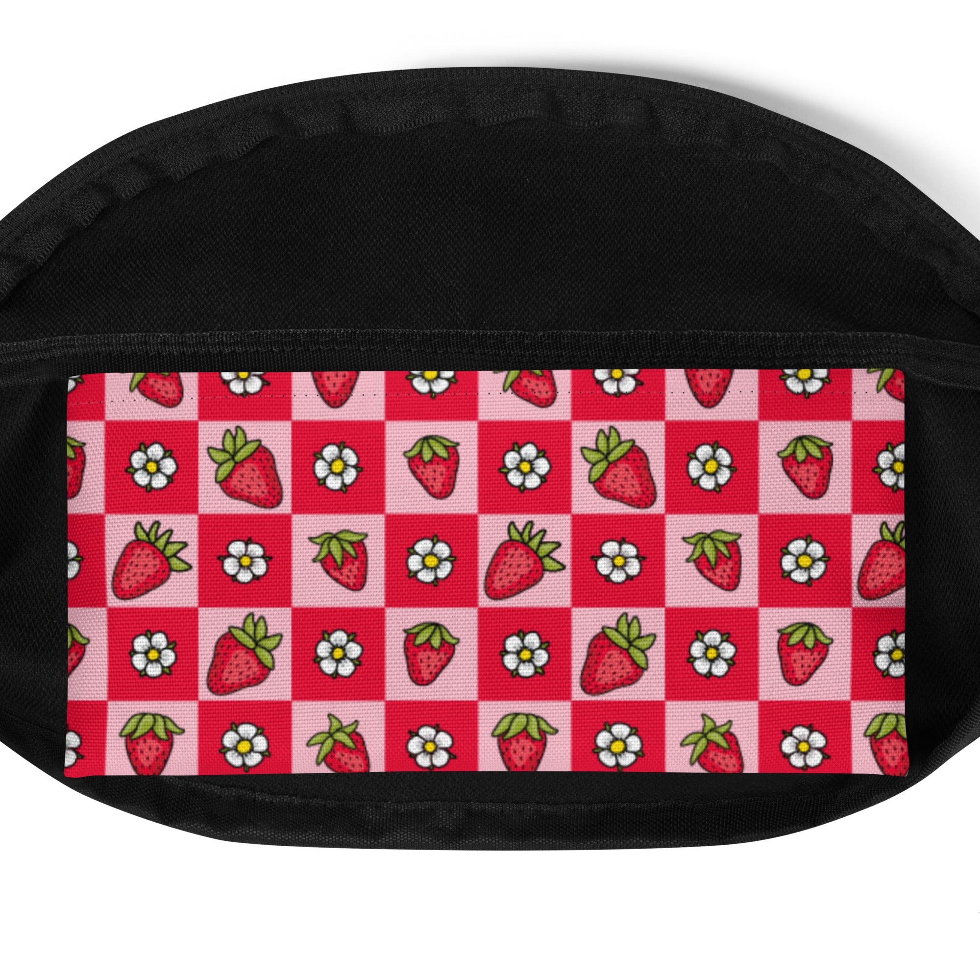 Strawberry Checkered Fanny Pack