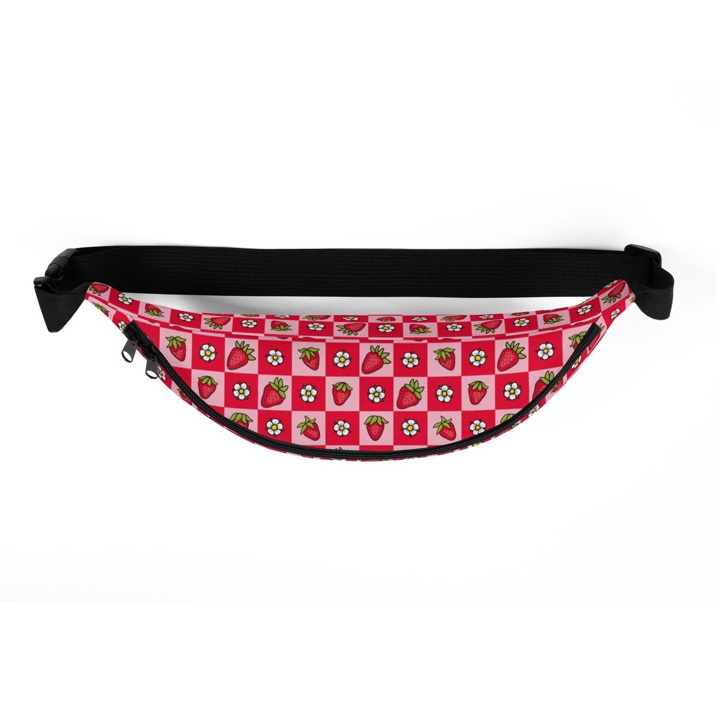 Strawberry Checkered Fanny Pack