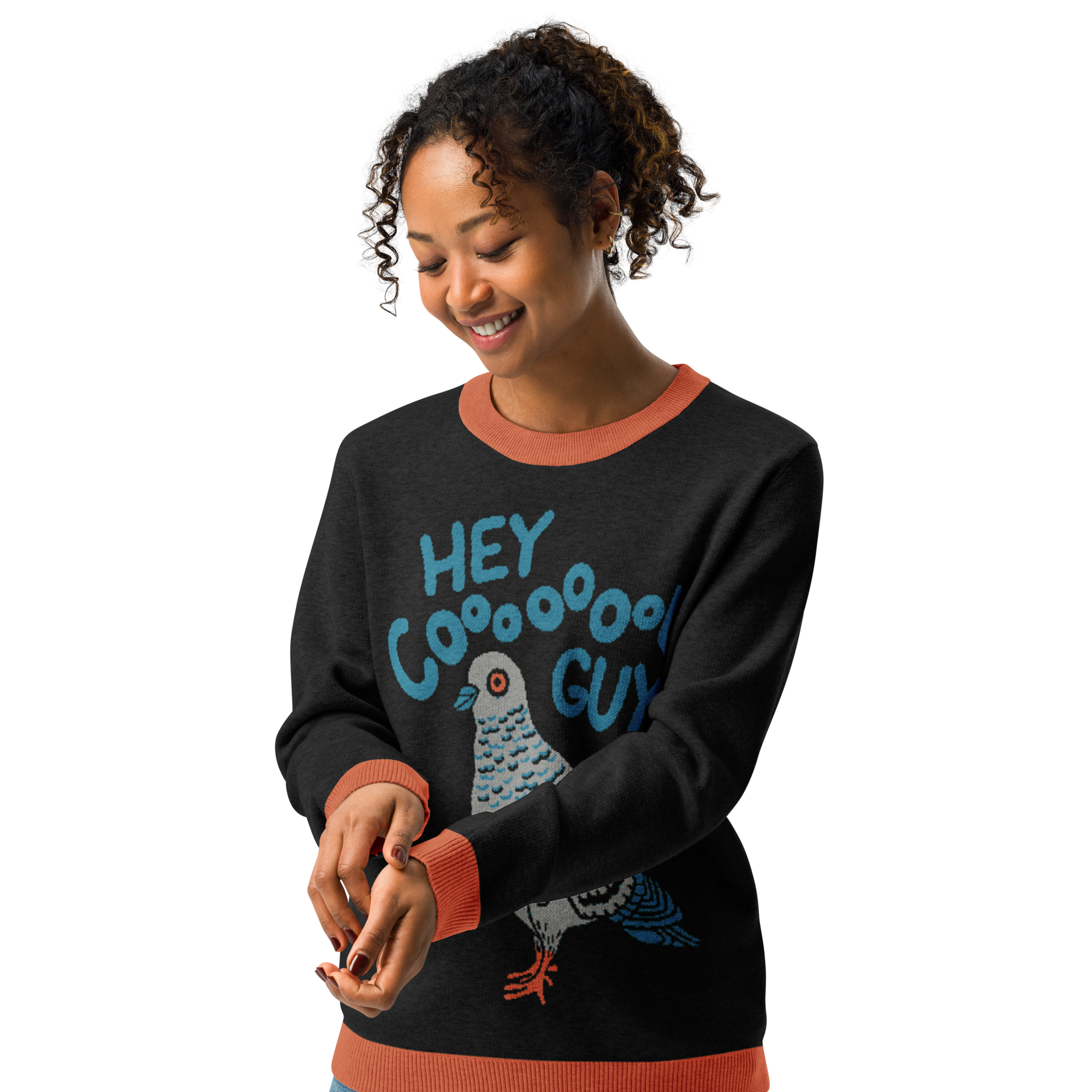 Cool Pigeon Knitted Crew Neck Sweater