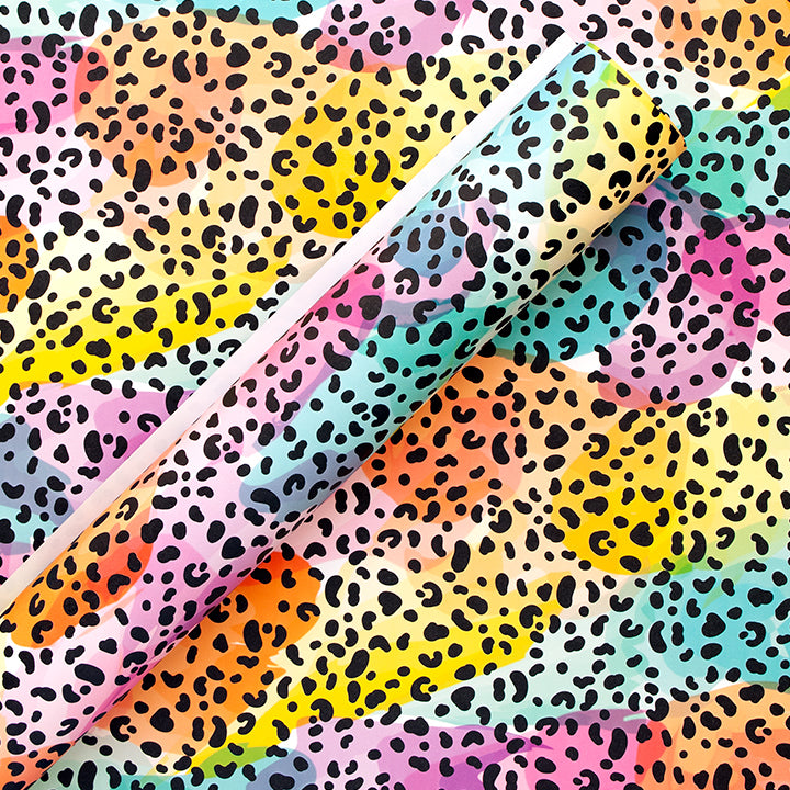 Rainbow Leopard Wrapping Paper
