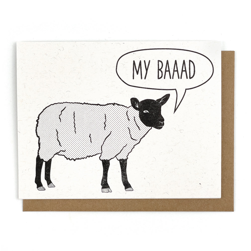 My Bad Apology Card