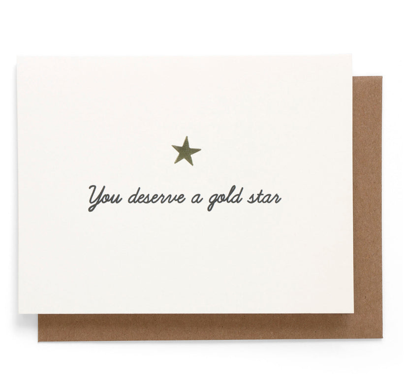 Gold Star Card – Smarty Pants Paper Co.