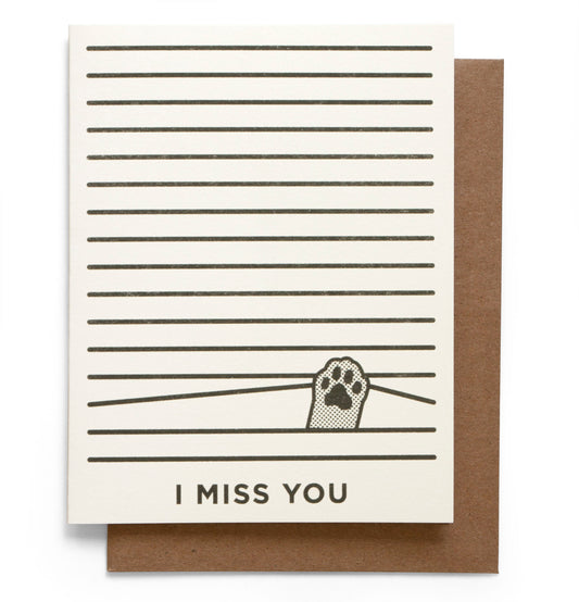 I Miss You Card