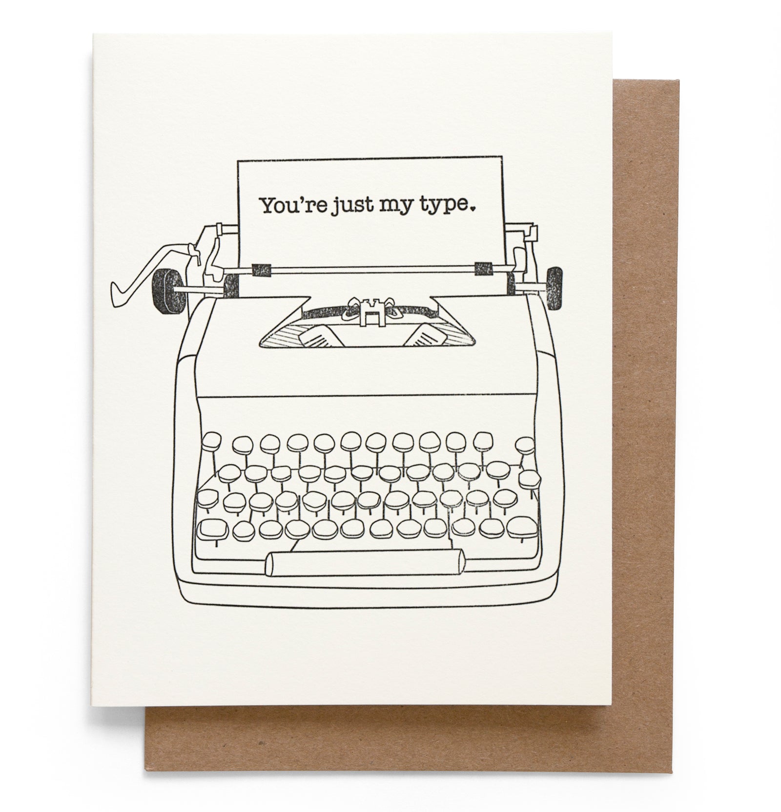 Typewriter Valentine's Anniversary Card